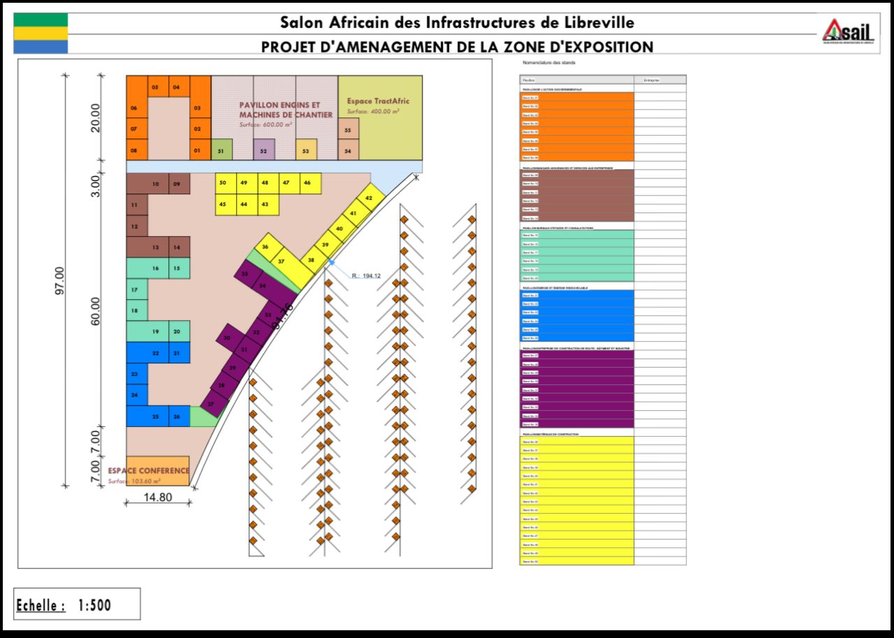 Plan de la zone d'exposition SAIL 2026